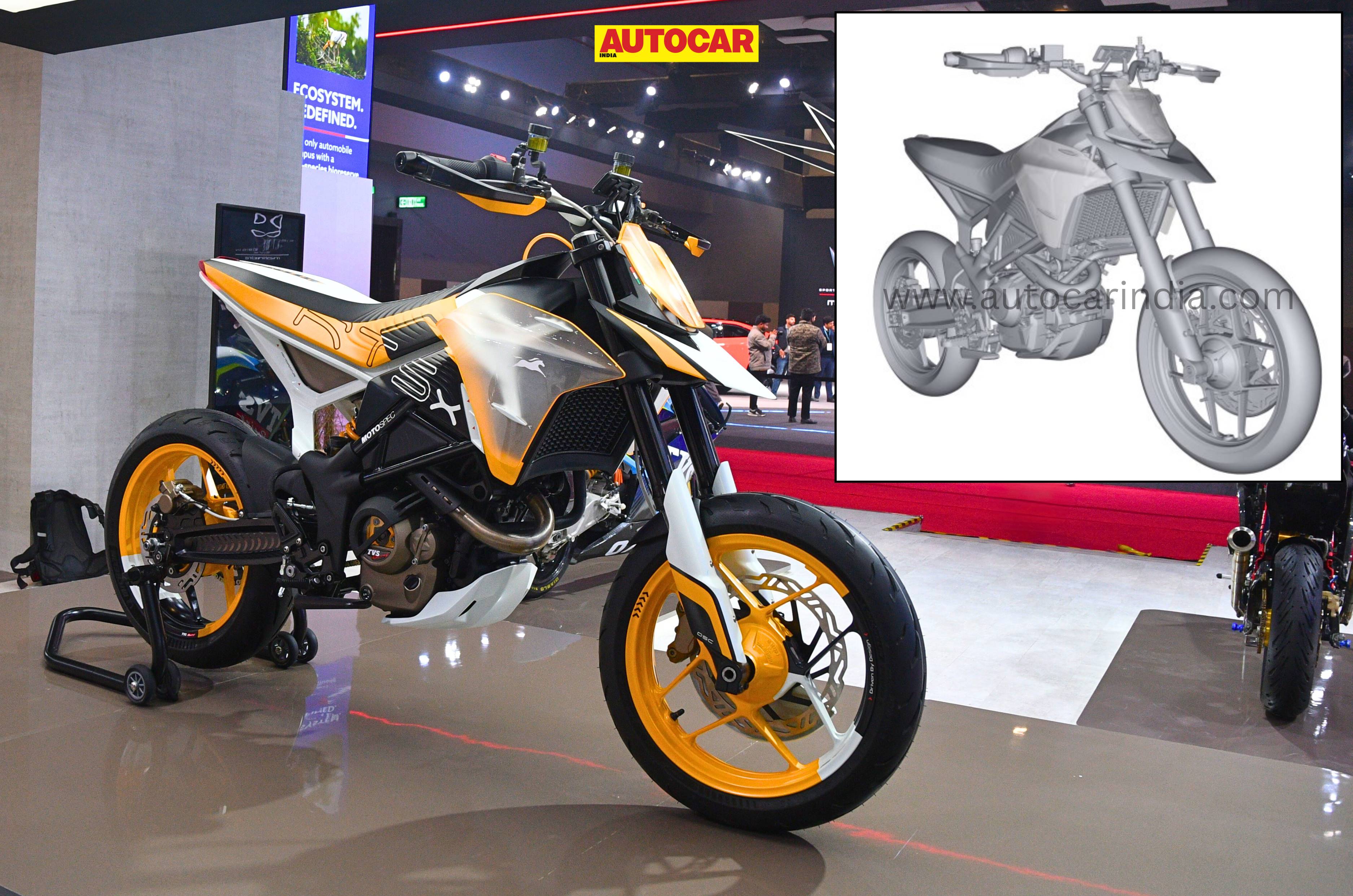 TVS RTS X production-spec model design patented